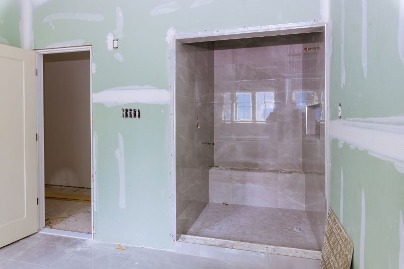 Contemporary Bathroom with Textured Wall Panels